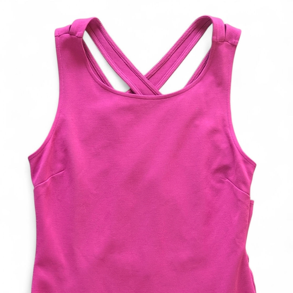 Black Swan Hot Pink Open Back Strappy Bodycon Going Out Mini Dress M - Picture 5 of 10